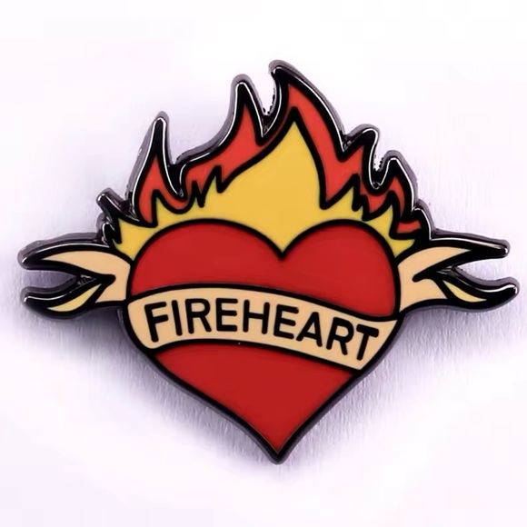 Jewelry - "Fireheart" Enamel Pin - Throne of Glass Inspired Design